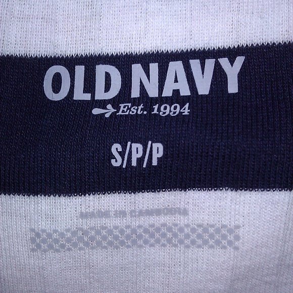 Old Navy white & Blue stripe 3/4 sleeve shirt S - Picture 5 of 7